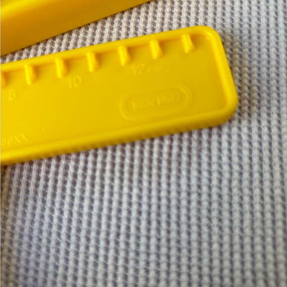 Vintage Little Tikes Work Bench tool Nails Screws Saw Chisel Sq Ruler Level Lot - Picture 5 of 5